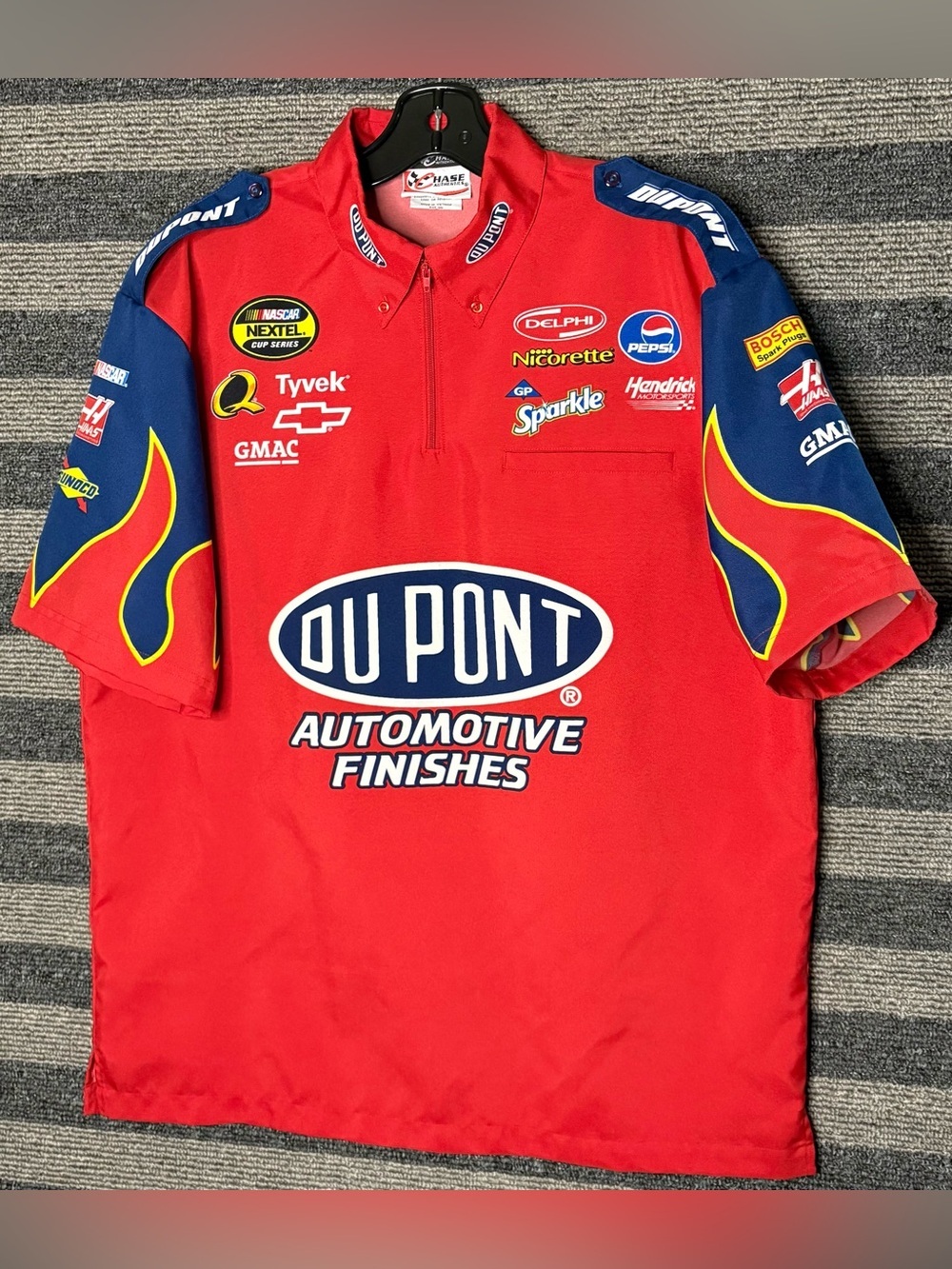 Chase Authentics Jeff Gordon DuPont NASCAR Racing Pit Crew Shirt XL EUC